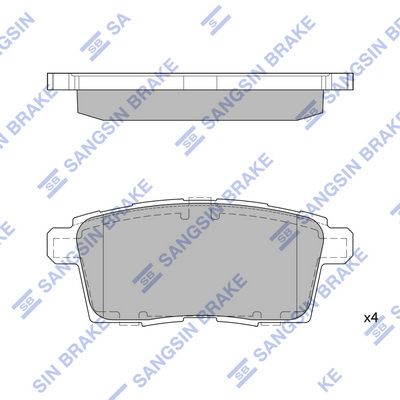 SP1604 Hi-Q Комплект тормозных колодок, дисковый тормоз