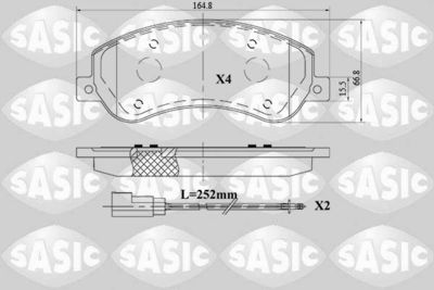 6216179 SASIC Комплект тормозных колодок, дисковый тормоз