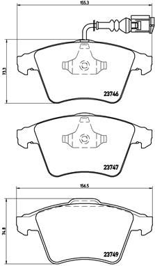 P85082 BREMBO Комплект тормозных колодок, дисковый тормоз