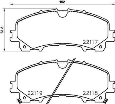 P56106 BREMBO Комплект тормозных колодок, дисковый тормоз