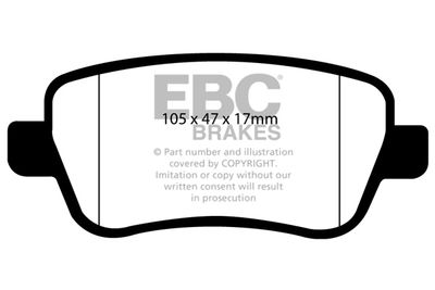 DP1910 EBC Brakes Комплект тормозных колодок, дисковый тормоз