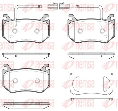 171502 REMSA Комплект тормозных колодок, дисковый тормоз