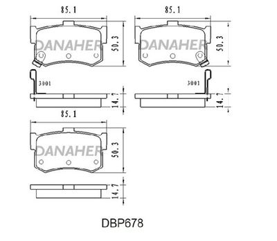 DBP678 DANAHER Комплект тормозных колодок, дисковый тормоз
