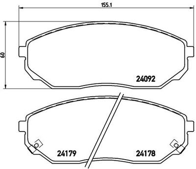 P30019 BREMBO Комплект тормозных колодок, дисковый тормоз