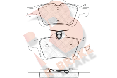 RB1744 R BRAKE Комплект тормозных колодок, дисковый тормоз