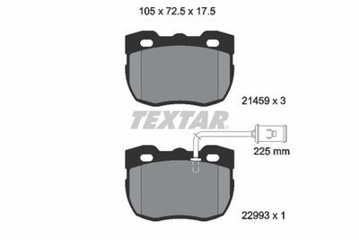 2145905 TEXTAR Комплект тормозных колодок, дисковый тормоз