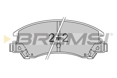 BP2358 BREMSI Комплект тормозных колодок, дисковый тормоз