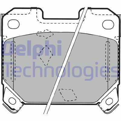 LP1062 DELPHI Комплект тормозных колодок, дисковый тормоз