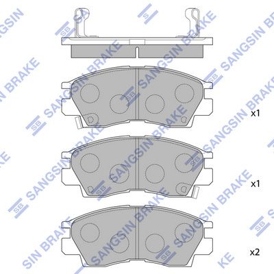 SP1046F Hi-Q Комплект тормозных колодок, дисковый тормоз