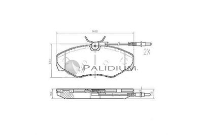 P11018 ASHUKI by Palidium Комплект тормозных колодок, дисковый тормоз