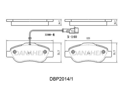 DBP20141 DANAHER Комплект тормозных колодок, дисковый тормоз