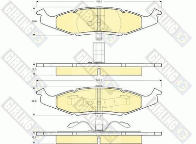 6140065 GIRLING Комплект тормозных колодок, дисковый тормоз