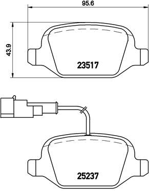 P23131 BREMBO Комплект тормозных колодок, дисковый тормоз