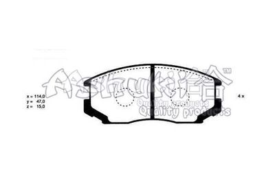 C00304 ASHUKI by Palidium Комплект тормозных колодок, дисковый тормоз