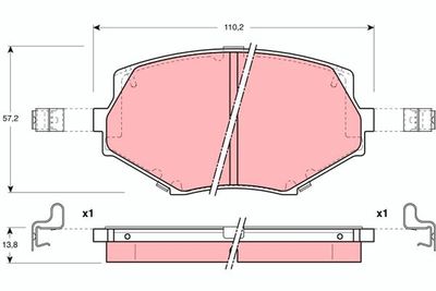 GDB3103 TRW Комплект тормозных колодок, дисковый тормоз