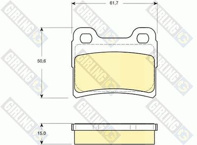 6116392 GIRLING Комплект тормозных колодок, дисковый тормоз