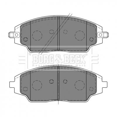 BBP2459 BORG & BECK Комплект тормозных колодок, дисковый тормоз