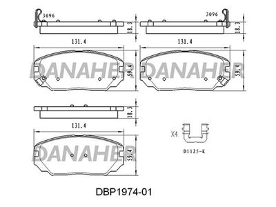 DBP197401 DANAHER Комплект тормозных колодок, дисковый тормоз