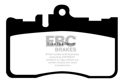 DP1622 EBC Brakes Комплект тормозных колодок, дисковый тормоз
