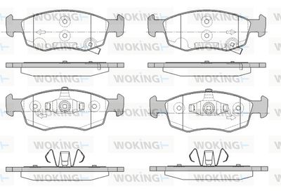 P072334 WOKING Комплект тормозных колодок, дисковый тормоз