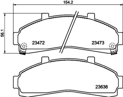 8DB355037331 HELLA Комплект тормозных колодок, дисковый тормоз