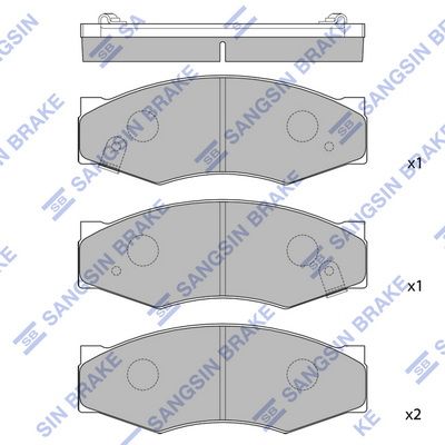 SP1095 Hi-Q Комплект тормозных колодок, дисковый тормоз