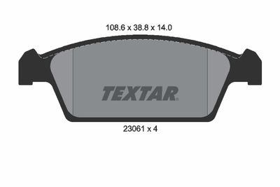 2306101 TEXTAR Комплект тормозных колодок, дисковый тормоз