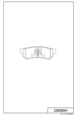 D9060H MK Kashiyama Комплект тормозных колодок, дисковый тормоз