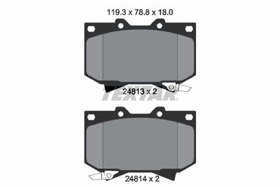 2481301 TEXTAR Комплект тормозных колодок, дисковый тормоз