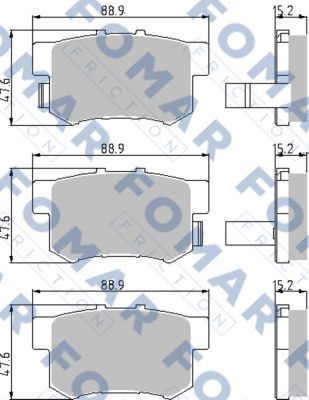 FO933281 FOMAR Friction Комплект тормозных колодок, дисковый тормоз