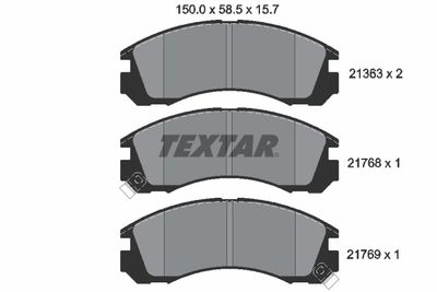 2136301 TEXTAR Комплект тормозных колодок, дисковый тормоз