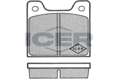 180285 ICER Комплект тормозных колодок, дисковый тормоз