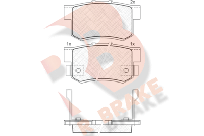 RB1187 R BRAKE Комплект тормозных колодок, дисковый тормоз