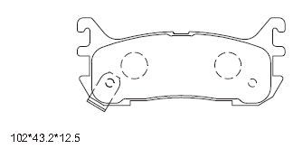 KD3713F ASIMCO Комплект тормозных колодок, дисковый тормоз