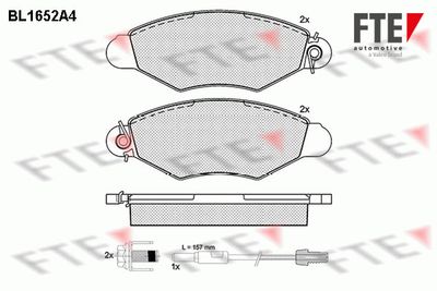 BL1652A4 FTE Комплект тормозных колодок, дисковый тормоз