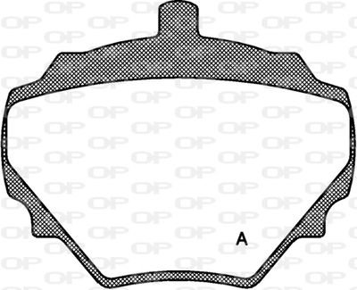 BPA005210 OPEN PARTS Комплект тормозных колодок, дисковый тормоз