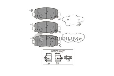 P11536 ASHUKI by Palidium Комплект тормозных колодок, дисковый тормоз