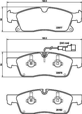 8DB355039871 HELLA Комплект тормозных колодок, дисковый тормоз