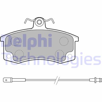 LP1800 DELPHI Комплект тормозных колодок, дисковый тормоз