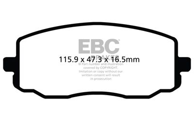 DPX2050 EBC Brakes Комплект тормозных колодок, дисковый тормоз