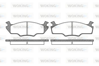 P021300 WOKING Комплект тормозных колодок, дисковый тормоз