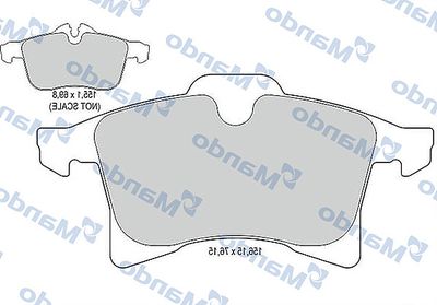 MBF015133 MANDO Комплект тормозных колодок, дисковый тормоз