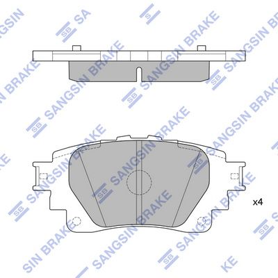 SP4341 Hi-Q Комплект тормозных колодок, дисковый тормоз