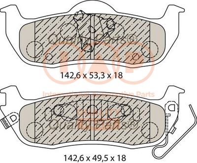 70410050 IAP QUALITY PARTS Комплект тормозных колодок, дисковый тормоз