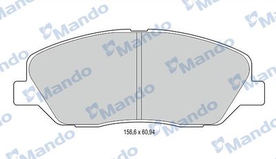 MBF015551 MANDO Комплект тормозных колодок, дисковый тормоз