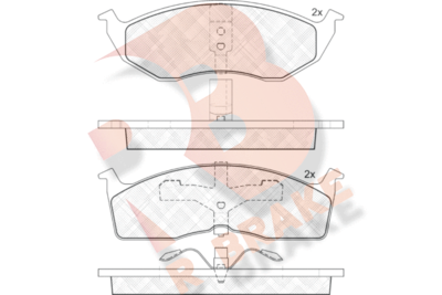 RB1377 R BRAKE Комплект тормозных колодок, дисковый тормоз