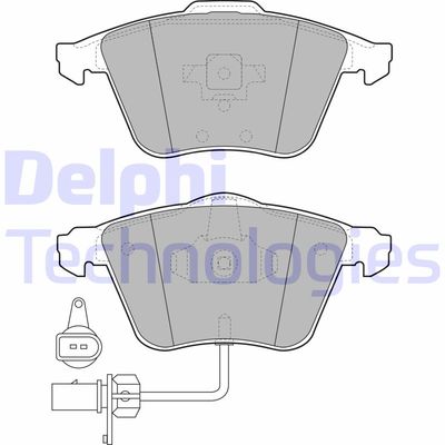 LP1922 DELPHI Комплект тормозных колодок, дисковый тормоз