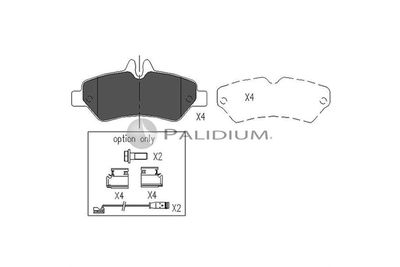 P11051 ASHUKI by Palidium Комплект тормозных колодок, дисковый тормоз