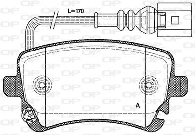 BPA089711 OPEN PARTS Комплект тормозных колодок, дисковый тормоз