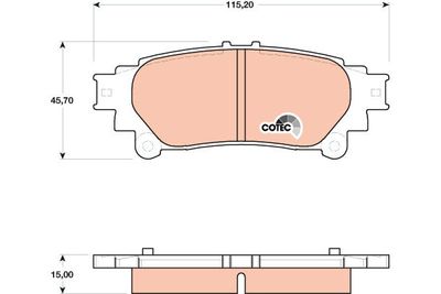 GDB4174 TRW Комплект тормозных колодок, дисковый тормоз